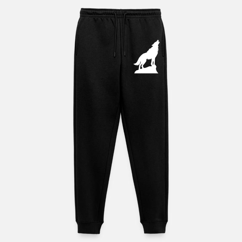 Wolf Tier Symbol - Männer Premium Bio Jogginghose - Schwarz