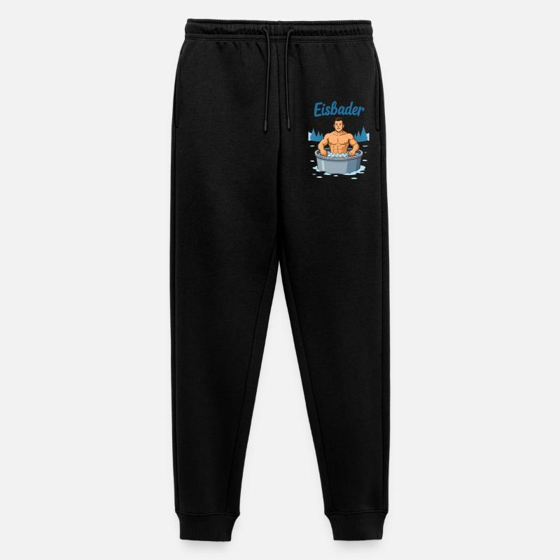 Eisbader Muskelmann im Eisbad - Men's Premium Organic Joggers - black