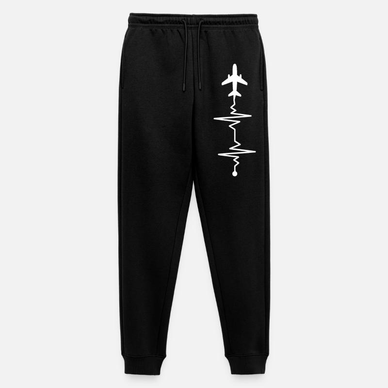 Luftflug Zickzack-Skizze - Männer Premium Bio Jogginghose - Schwarz