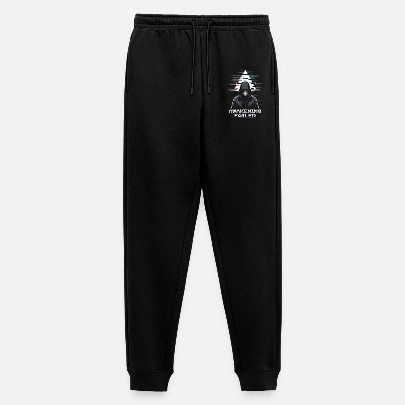 Glitch-Hacker mit „Awakening Failed“ Look - Männer Premium Bio Jogginghose - Schwarz