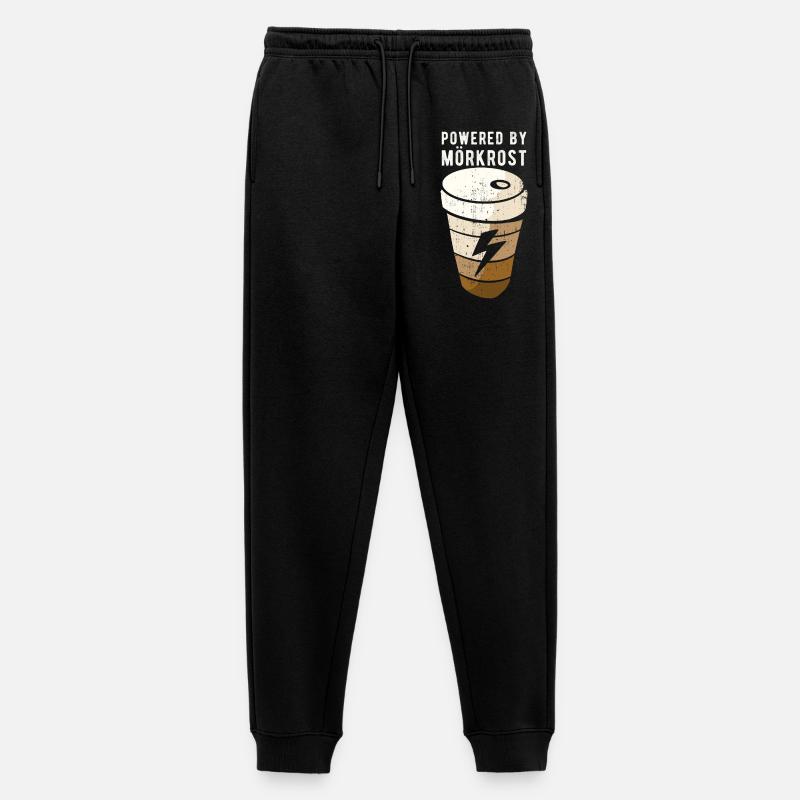 Powered By Mörkrost Schweden Kaffee - Männer Premium Bio Jogginghose - Schwarz