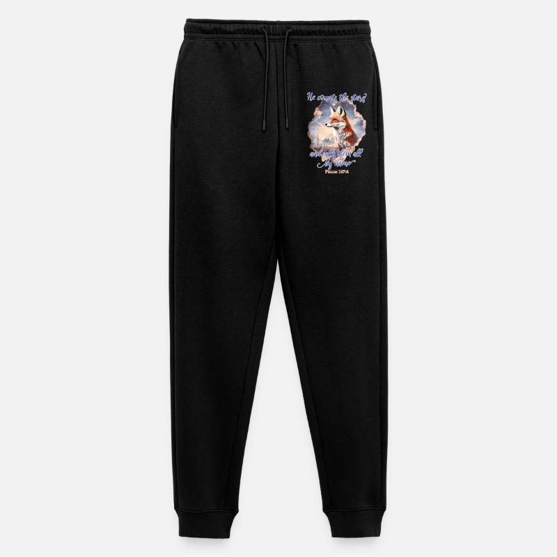Fuchs Bibelvers Christlich - Männer Premium Bio Jogginghose - Schwarz