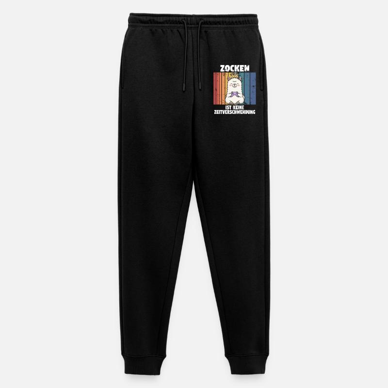 Lama zocken controller - Männer Premium Bio Jogginghose - Schwarz