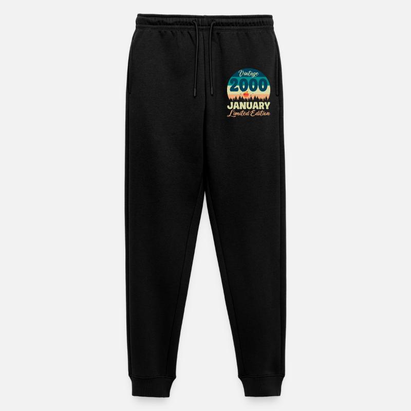 Geburtstag Januar 2000 Geschenk Vintage Limited - Männer Premium Bio Jogginghose - Schwarz