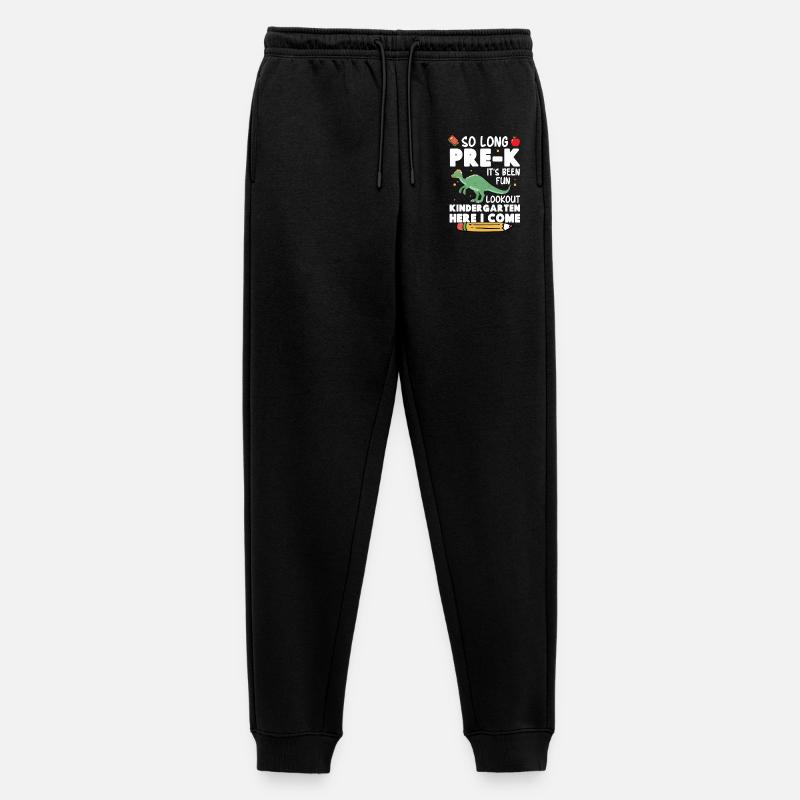 Dinosaurier-Kindergartenkostüm mit - Männer Premium Bio Jogginghose - Schwarz