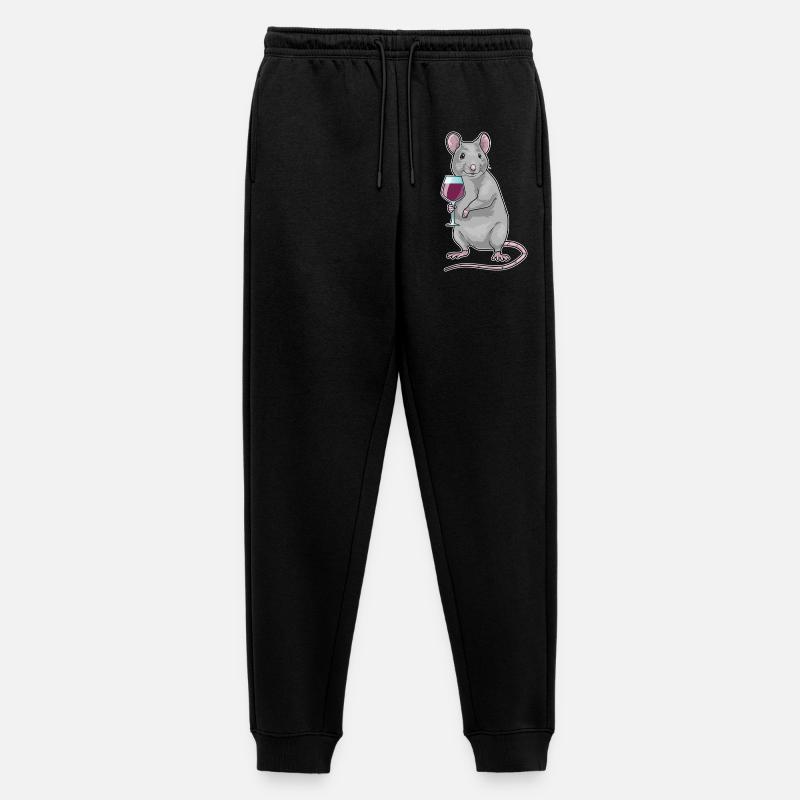 Maus Rotwein - Männer Premium Bio Jogginghose - Schwarz