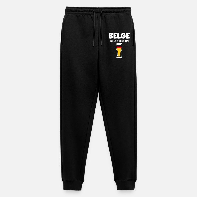 Belgisches Druckglasbier - Männer Premium Bio Jogginghose - Schwarz