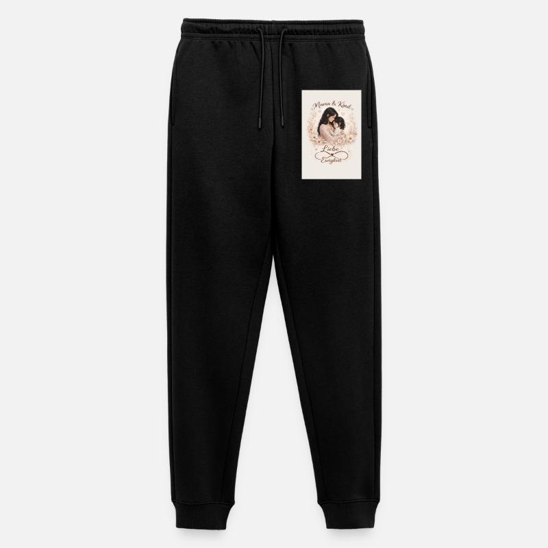 Ewige Liebe Mutter und Kind  - Männer Premium Bio Jogginghose - Schwarz