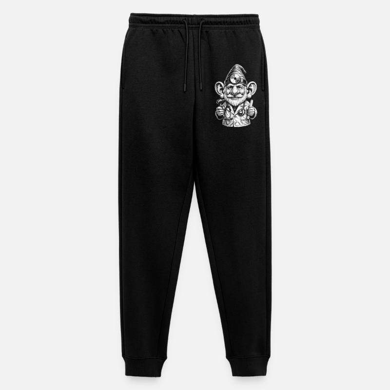 Gnomischer Arzt Daumenhoch - Männer Premium Bio Jogginghose - Schwarz