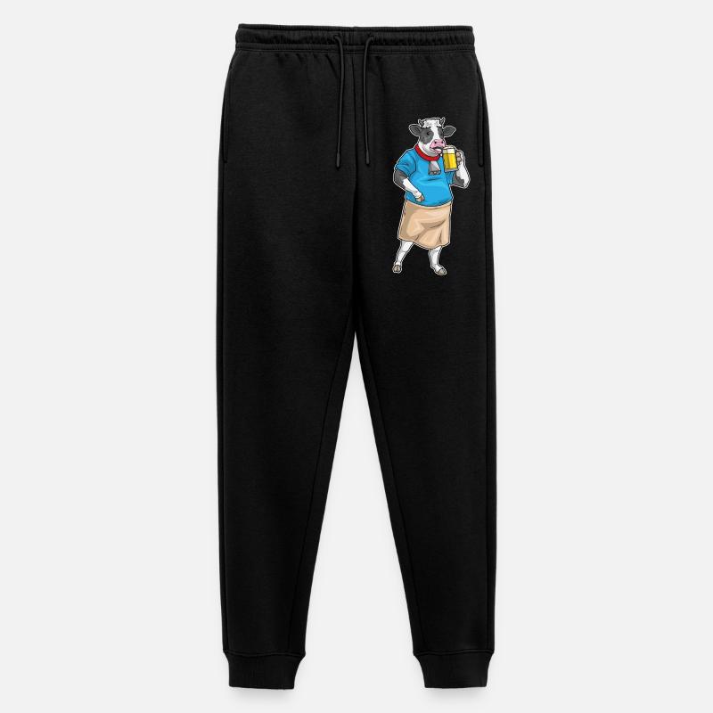 Kuh Bier - Männer Premium Bio Jogginghose - Schwarz