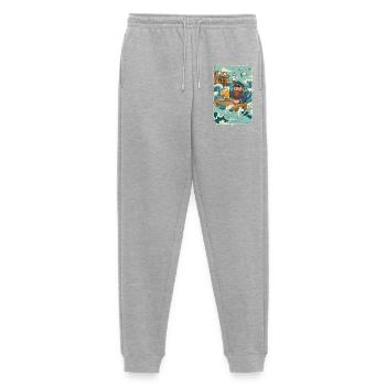 Dernier pub de la mer du Nord - Pantalon de jogging Premium bio Homme - gris chiné - Devant - Thijin (182cm)