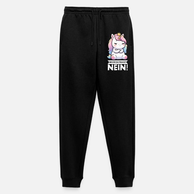 Bevor Du Fragst Nein Einhorn Einhörner Einhornfan  - Männer Premium Bio Jogginghose - Schwarz