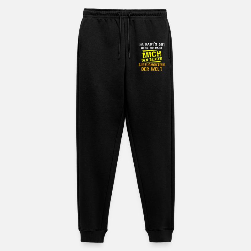 Aufzugmonteur Geschenk - Männer Premium Bio Jogginghose - Schwarz