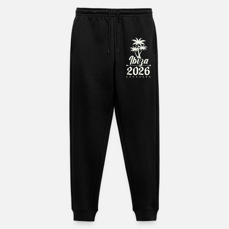 Ibiza 2026 Palmen Silhouette - Männer Premium Bio Jogginghose - Schwarz