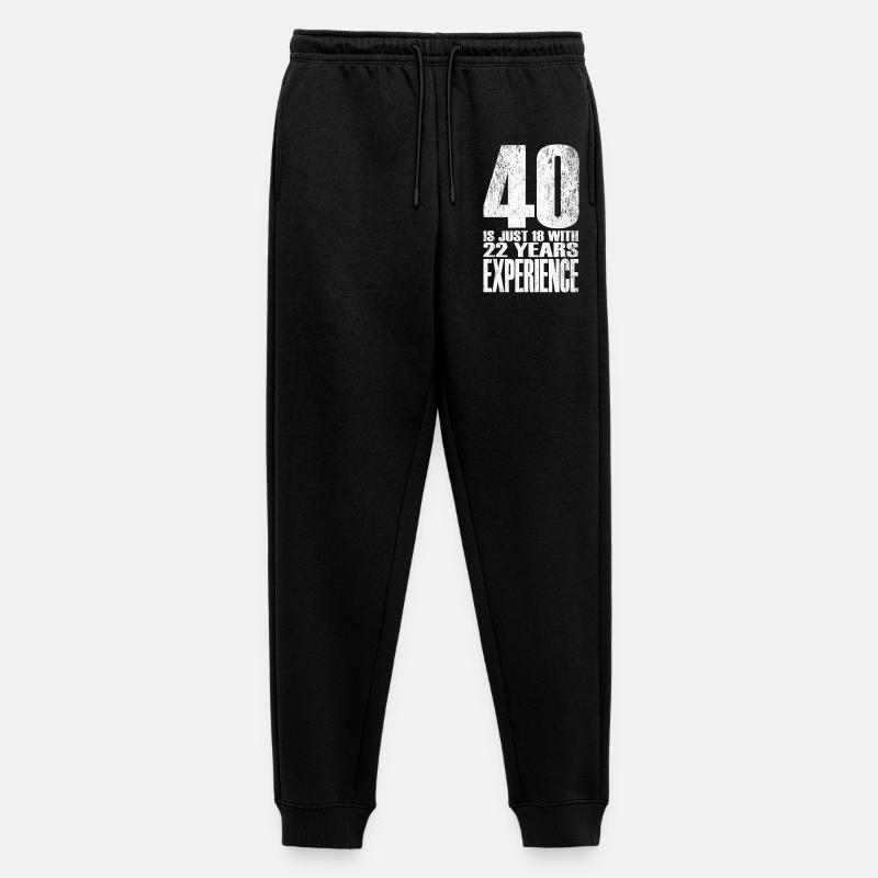 Vierzig Jahre Erfahrung - Männer Premium Bio Jogginghose - Schwarz