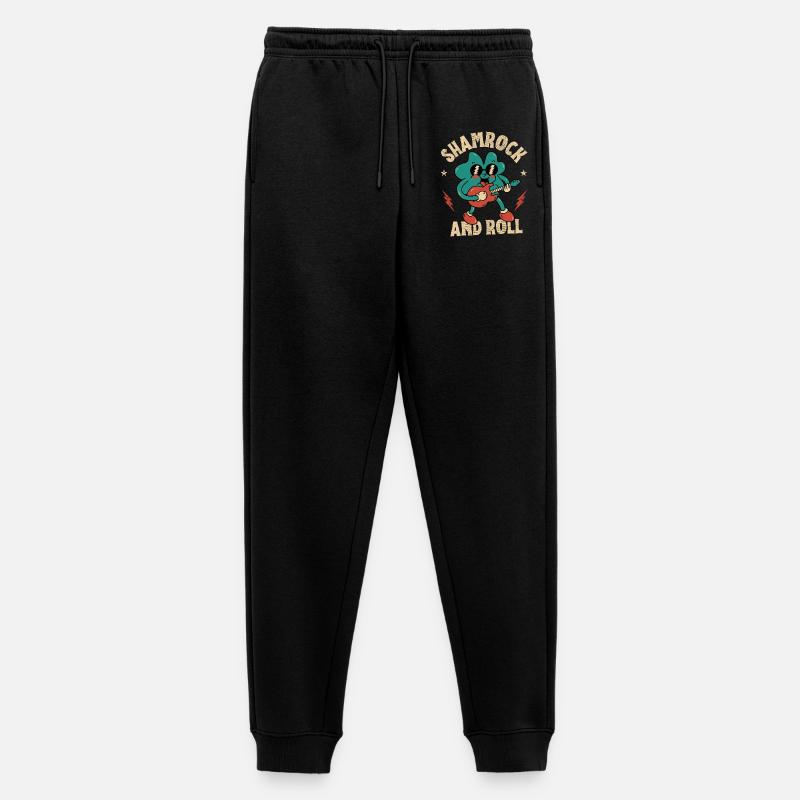 Kleeblatt und Roll - Männer Premium Bio Jogginghose - Schwarz
