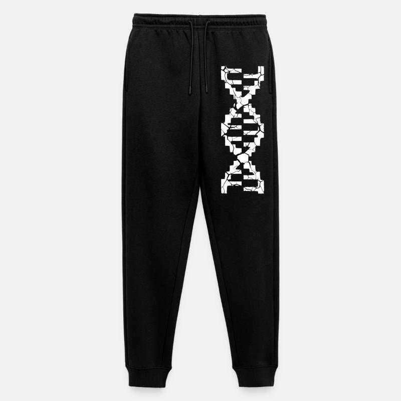 DNA Strang Gebrochen Risse - Männer Premium Bio Jogginghose - Schwarz