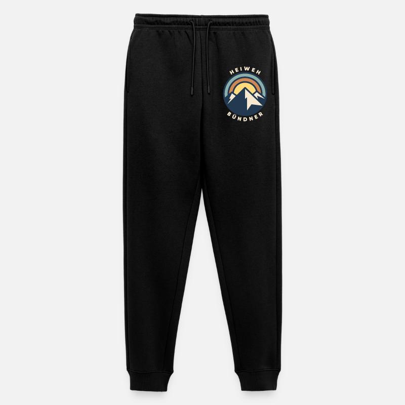 Heiweh Bündner - Männer Premium Bio Jogginghose - Schwarz