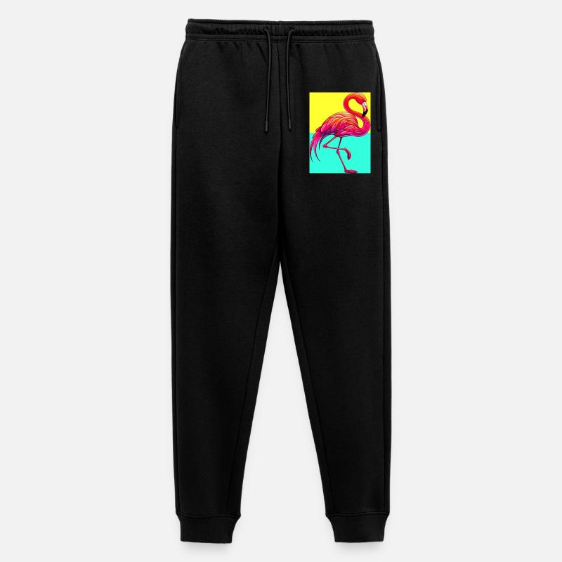 Flamingo - Männer Premium Bio Jogginghose - Schwarz