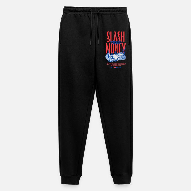 Silberne Spritzer - Männer Premium Bio Jogginghose - Schwarz