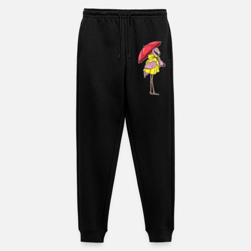 Flamingo Regenschirm - Männer Premium Bio Jogginghose - Schwarz