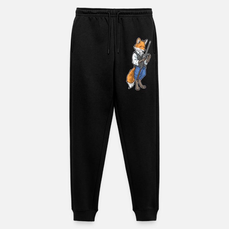 Fuchs Billiard Queue Sport - Männer Premium Bio Jogginghose - Schwarz