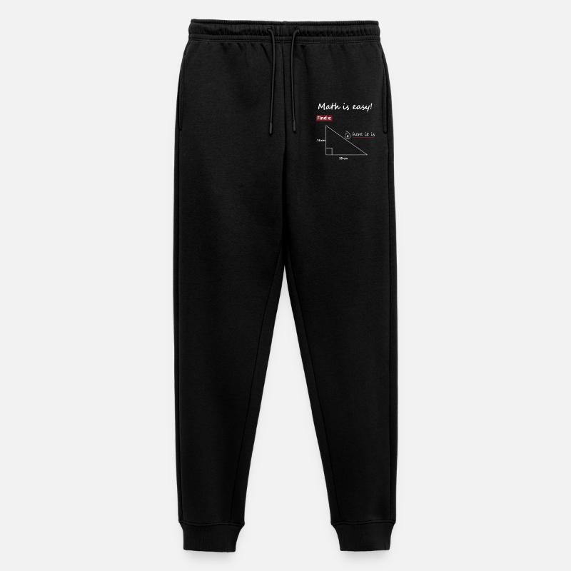 Find X Triangle Math Art - Men's Premium Organic Joggers - black