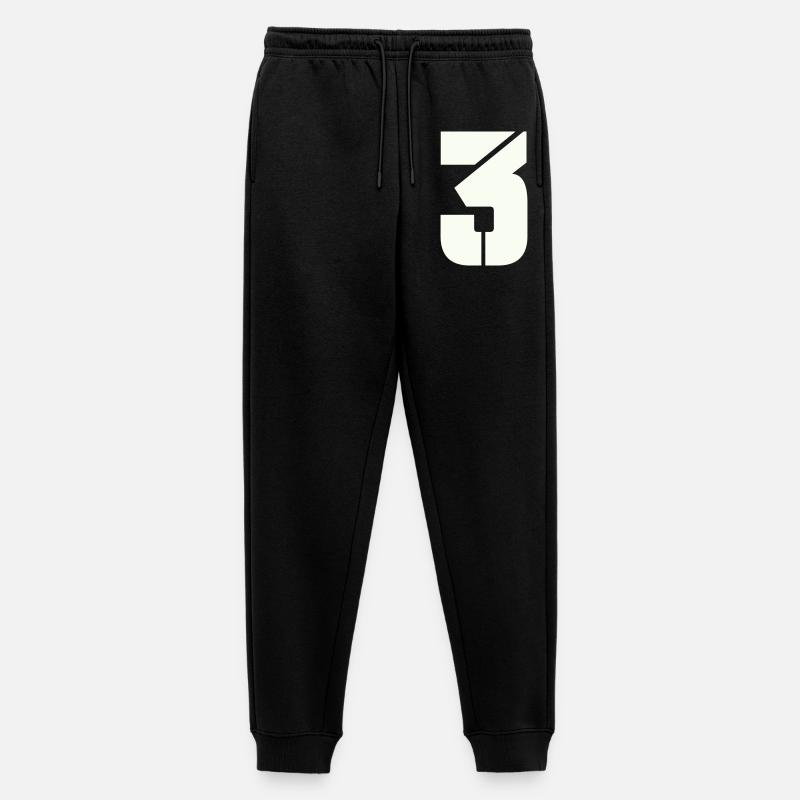 3 - Männer Premium Bio Jogginghose - Schwarz