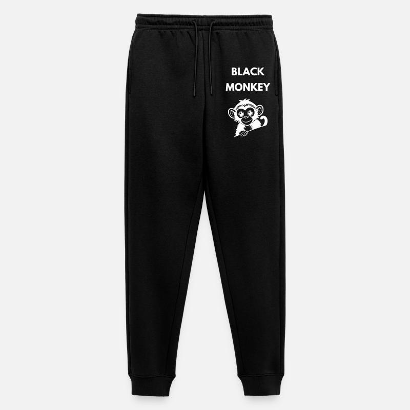 Schwarzer Affe - Männer Premium Bio Jogginghose - Schwarz