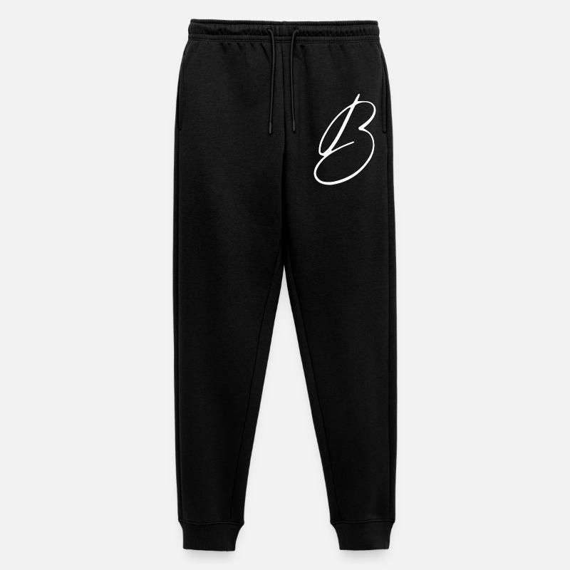 B - Männer Premium Bio Jogginghose - Schwarz