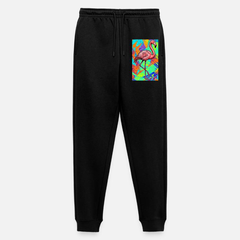 Flamingo - Männer Premium Bio Jogginghose - Schwarz
