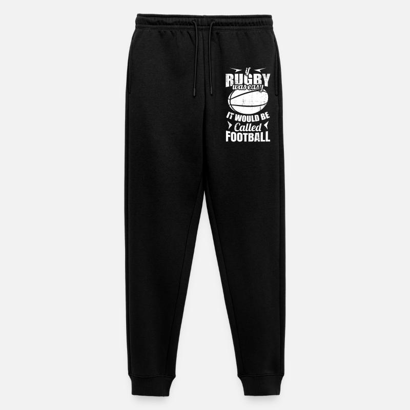 Lustiger Rugby Spruch - Männer Premium Bio Jogginghose - Schwarz