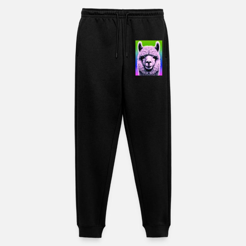 Alpaka - Männer Premium Bio Jogginghose - Schwarz