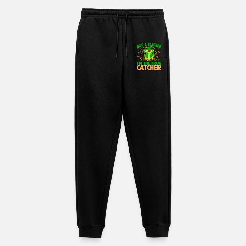 Frog Catcher Not A Slacker Frog - Männer Premium Bio Jogginghose - Schwarz
