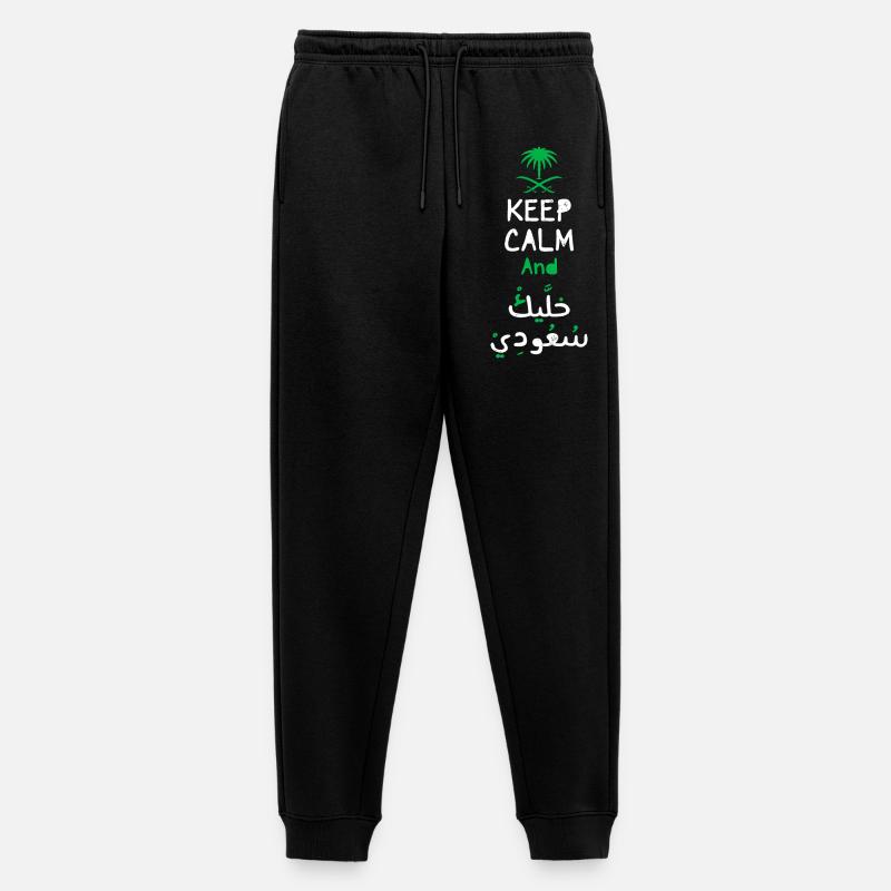 Bleib ruhig Arabischer Stolz - Männer Premium Bio Jogginghose - Schwarz