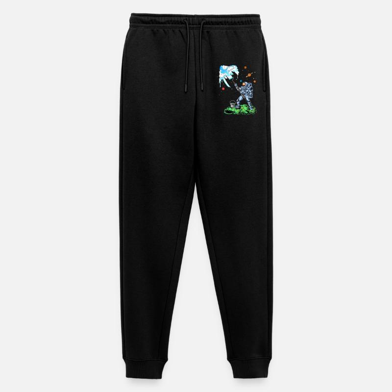Astronauten-Mal-Raumhemd - Männer Premium Bio Jogginghose - Schwarz