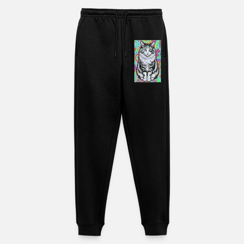 Katze - Männer Premium Bio Jogginghose - Schwarz