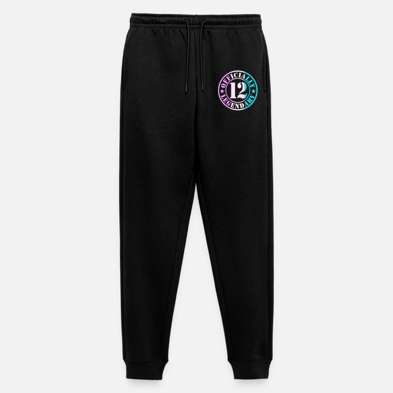 Dodicesimo compleanno Ragazzo Ragazza, Leggenda Livello 12 - Pantaloni da jogging ecologici premium da uomo - nero