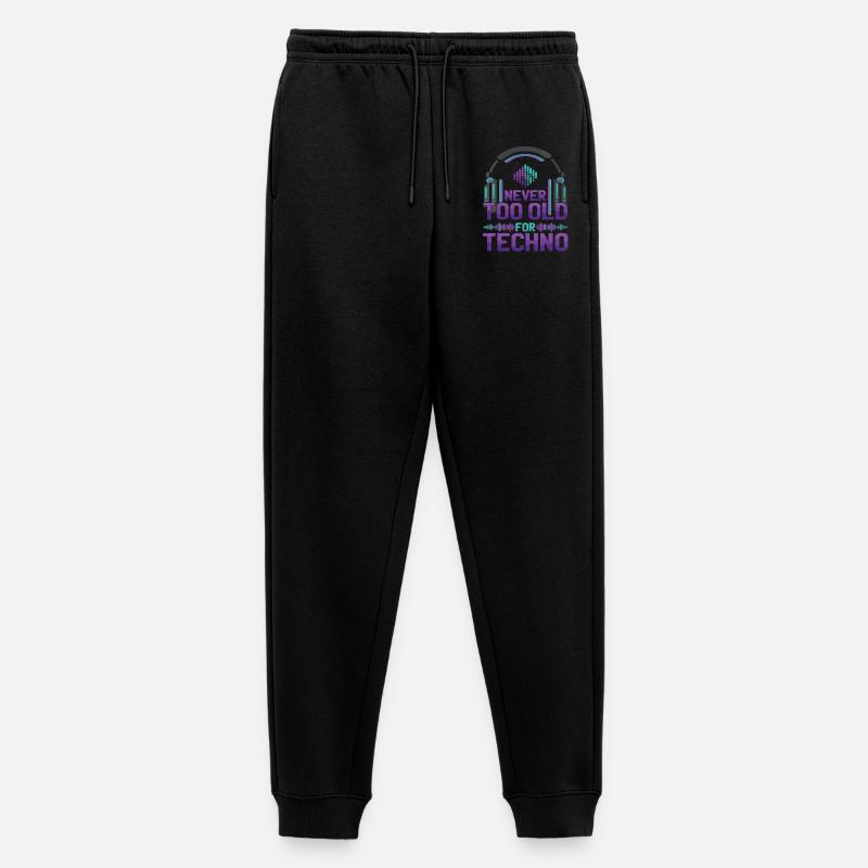 Never Too Old Techno Musik DJ - Männer Premium Bio Jogginghose - Schwarz