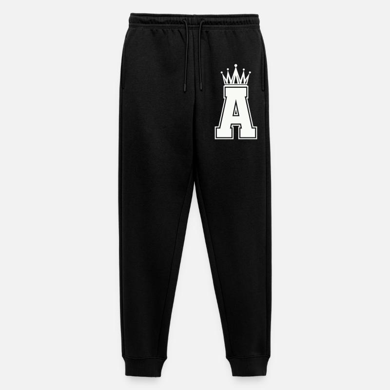 Königliches A-Initial-Logo - Männer Premium Bio Jogginghose - Schwarz