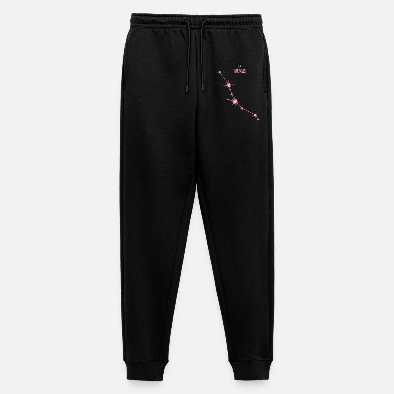 Stier-Sternzeichen Sternbild Pastellrosa - Männer Premium Bio Jogginghose - Schwarz