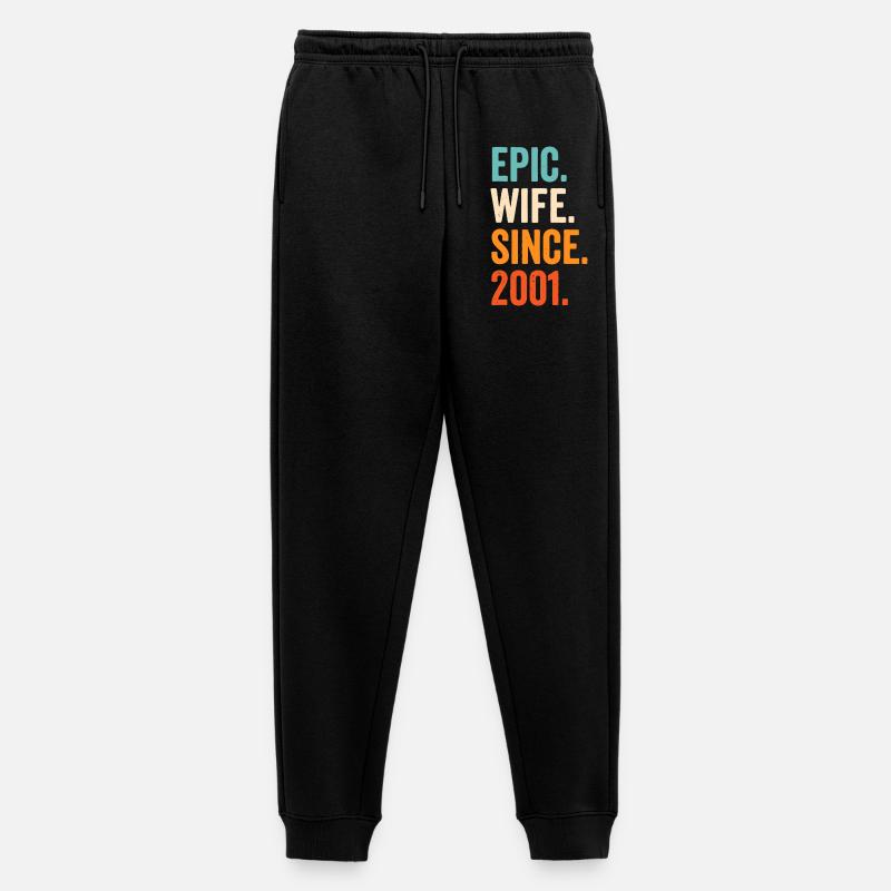 Epische Ehefrau seit 2001 - Männer Premium Bio Jogginghose - Schwarz