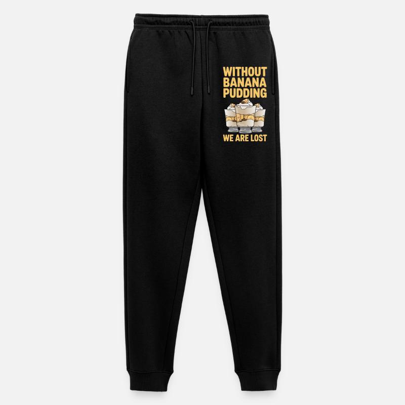 Bananen Pudding Bananenpudding Geschenk - Männer Premium Bio Jogginghose - Schwarz