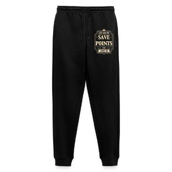 Life Has No Save Points - Men's Premium Organic Joggers - black - Front - Thijin (182cm)