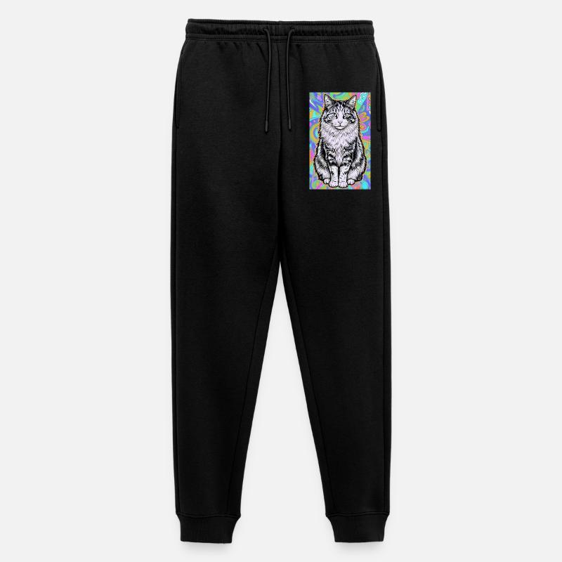 Katze - Männer Premium Bio Jogginghose - Schwarz