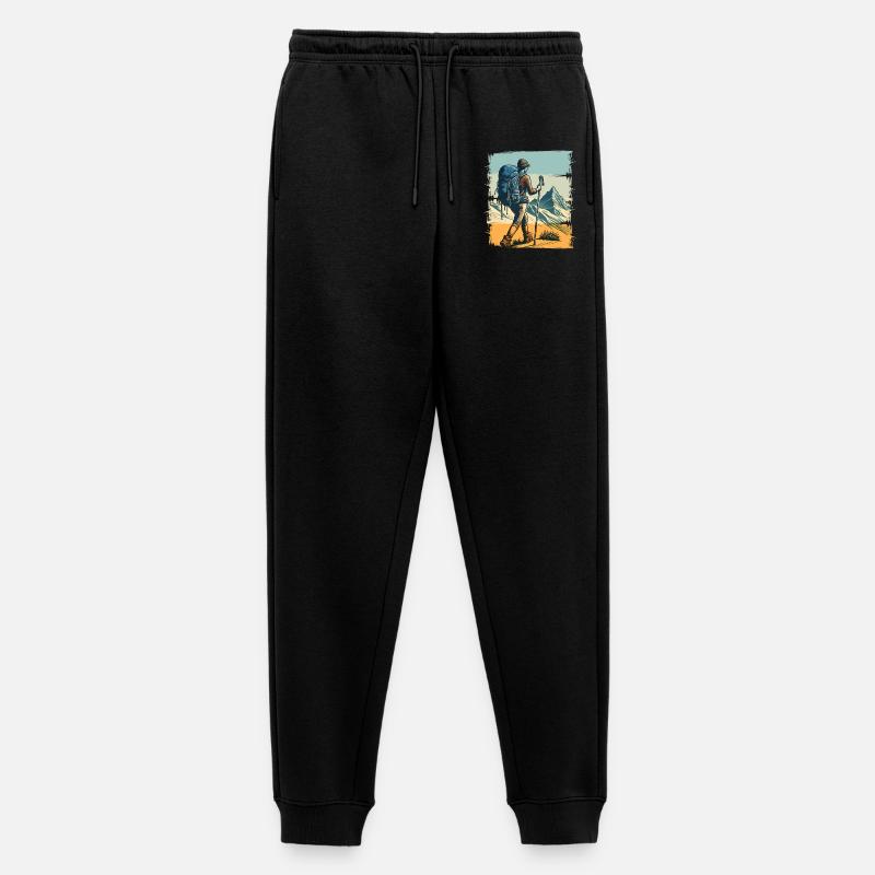 Wandern - Männer Premium Bio Jogginghose - Schwarz