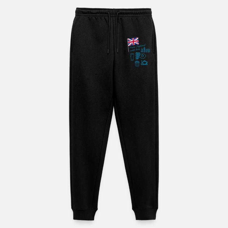 EXANGLIA (Blau) - Männer Premium Bio Jogginghose - Schwarz