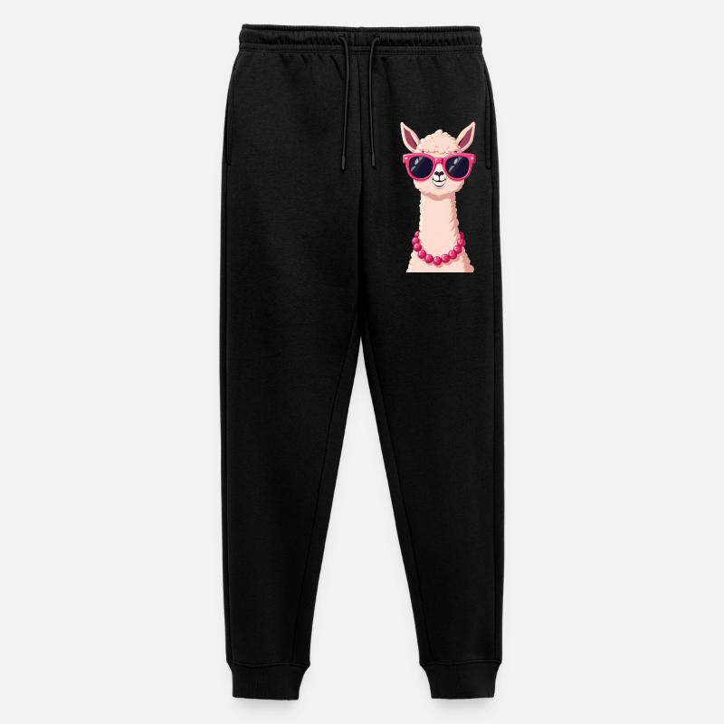 Lama - Männer Premium Bio Jogginghose - Schwarz