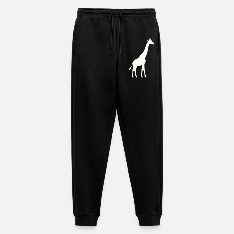 Giraffe Silhouette - Männer Premium Bio Jogginghose - Schwarz