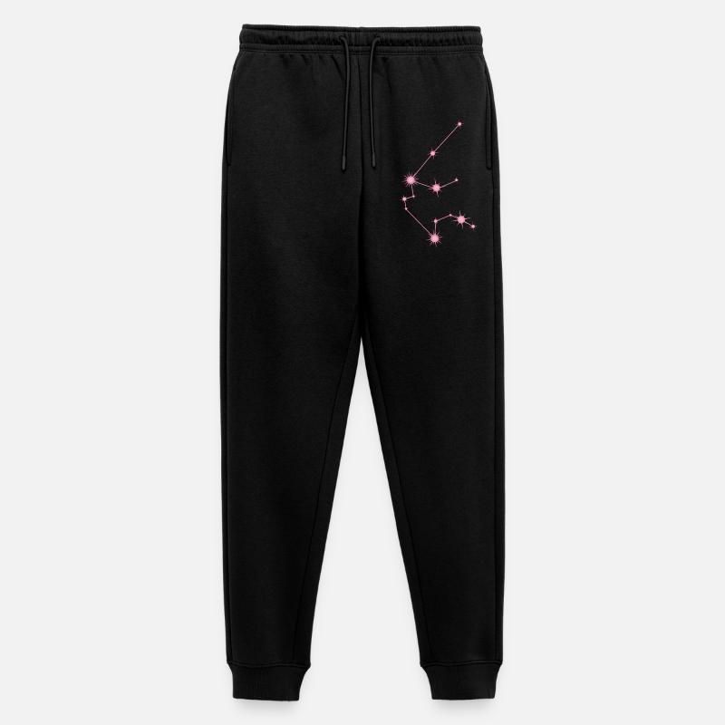 Wassermann-Stern Sternbild Sternzeichen Pastellrosa - Männer Premium Bio Jogginghose - Schwarz